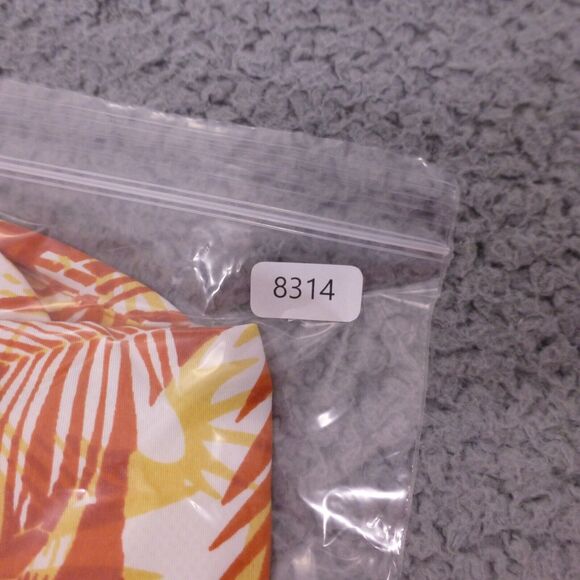 LL Bean Swim Trunks Mens Medium Floral Mesh Lined Tropical Orange Beach - Picture 10 of 10